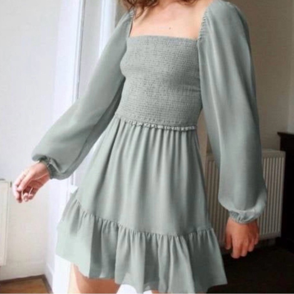 Aritzia Wilfred Long Sleeve Sage Dress - XXS